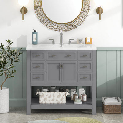 Meuble-lavabo 36 po avec lavabo supérieur