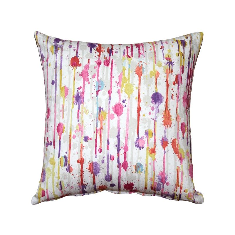  Paint Deco Cotton Throw Pillow, Fiesta, 20" x 20"