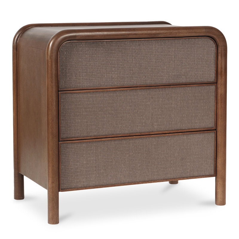 Rye 3 - Drawer Solid Wood Nightstand