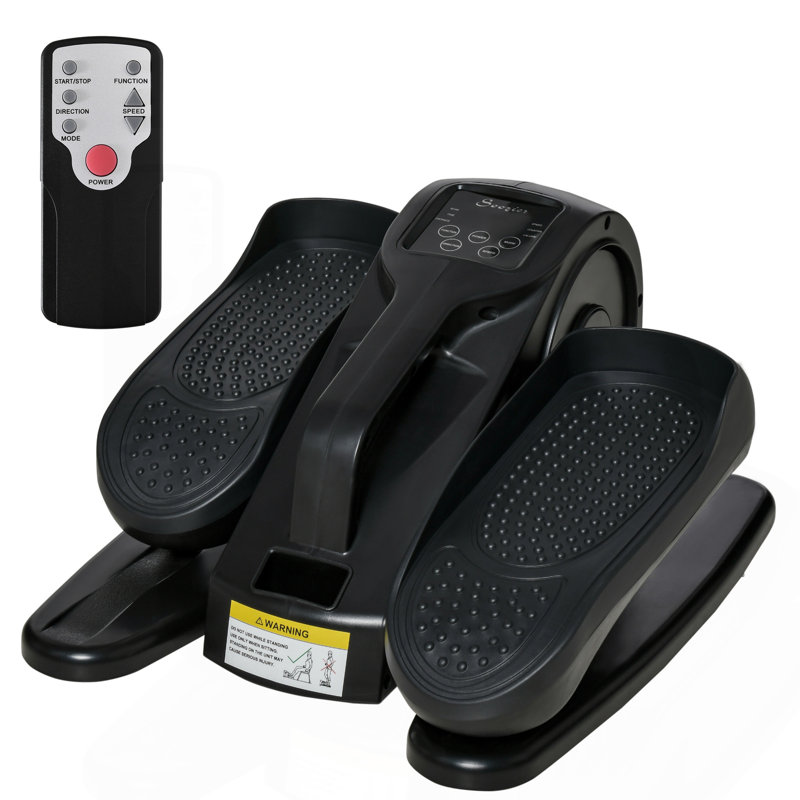 Pédalier d'exercice électrique, vélo elliptique assis sous le bureau, mini vélo de réadaptation avec vitesse réglable, télécommande et écran LCD pour la maison et le bureau