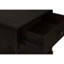 21,62 po Table d'appoint profonde avec placage en noyer foncé pour le salon, design traditionnel à 2 niveaux et brun