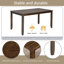 Ensemble de salle à manger de cuisine 6 pièces, table de salle à manger rectangulaire en bois avec 4 chaises rembourrées et un banc, ensemble de table de salle à manger pour 6 personnes-891462239-897345391