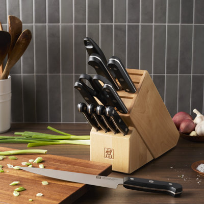 ZWILLING Gourmet 12-Pc Knife Block Set - Natural