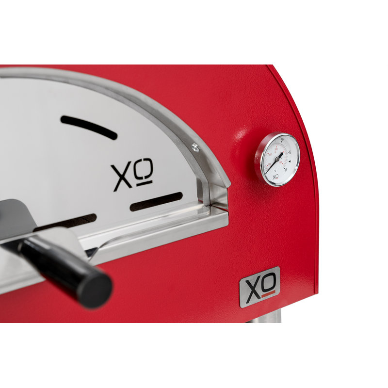 40" Hybrid Gas & Wood Oven, Red