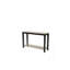 Moderne gris / noir à finition bicolore 1Pc Console sous-table avec rangement et rangement en bois d'hévéa et placage de noyer