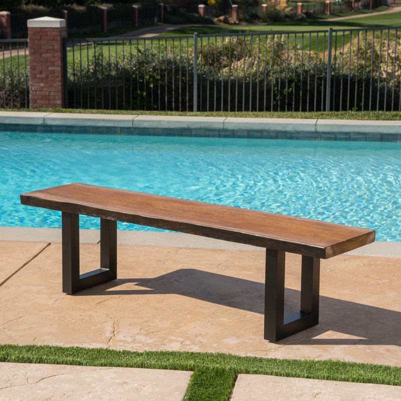 Croghan Metal/Stone/Concrete Outdoor Bench