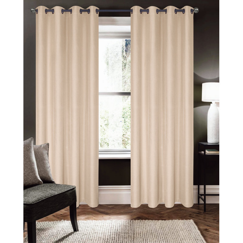 Curtain Single Panel, Beige