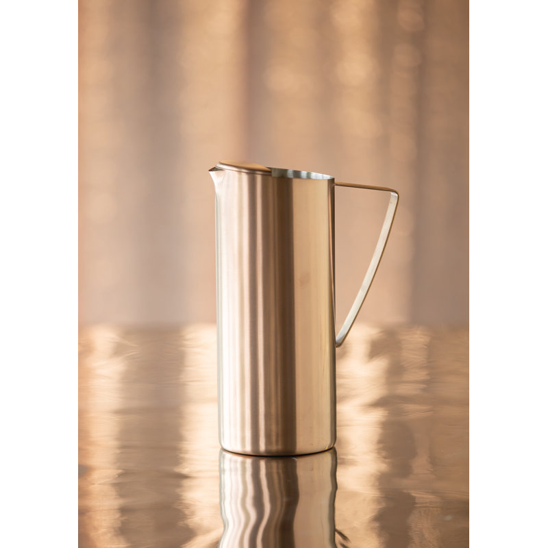 Rose Gold 64 Oz Stainless Steel Pitcher with Handle