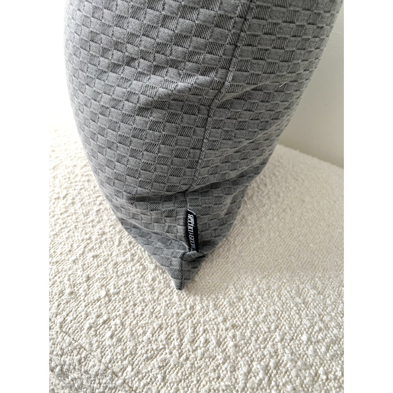 Largo Canvas, Gray Checkered, Rectangle 12"H x 20"W