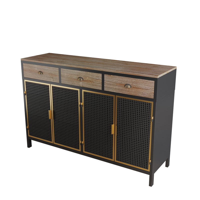 Armoire d'appoint Detelin, Gris foncé