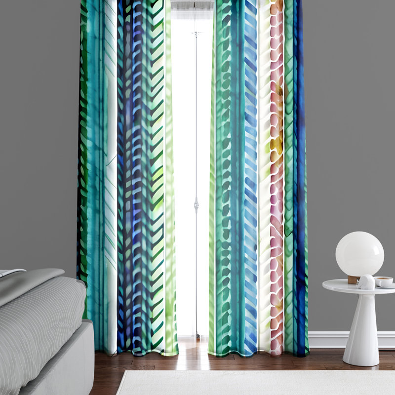 Paire de rideaux semi-transparents en polyester Dhyan, L 20 po x L 52 po