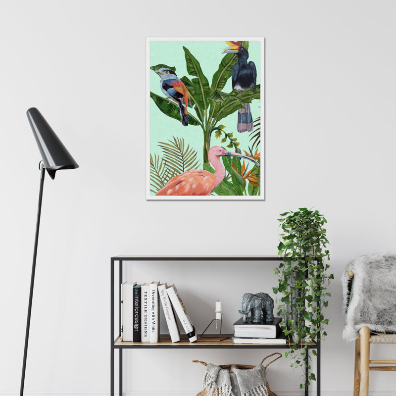 Birds Paradise I 1 Piece Painting, 80cm H x 55cm W, White Framed Paper Print
