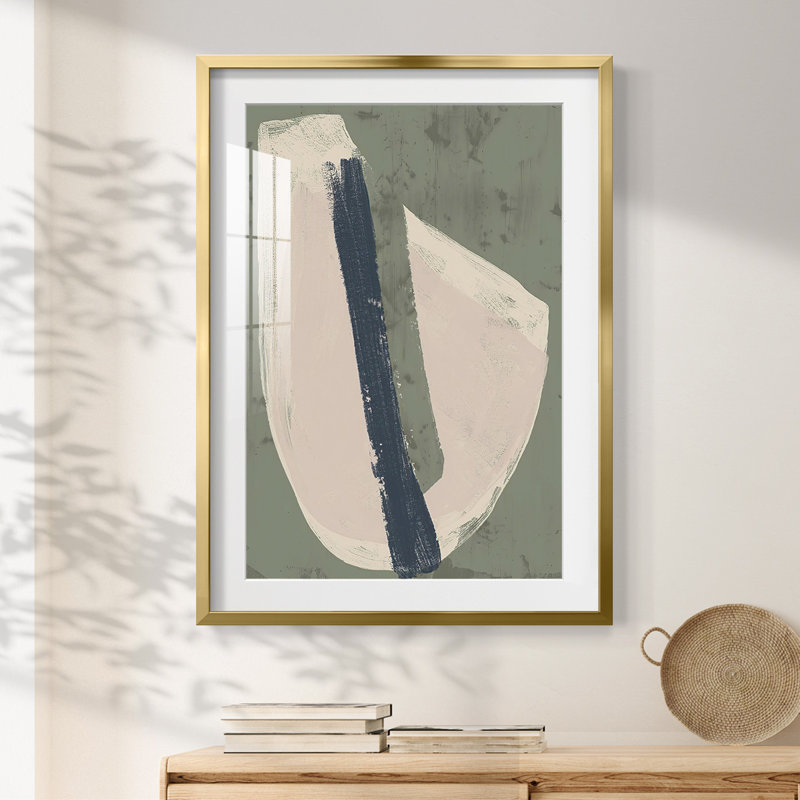 Tranche de papier IV - Impression encadrée, H 28,5 po x l 20,5 po, Doré