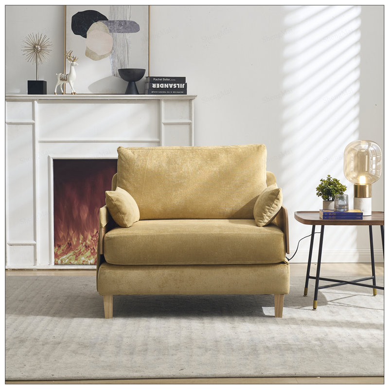Canapé-lit pliable inclinable, canapé-lit convertible 3-en-1, design moderne Mid-Century, idéal pour les petits espaces avec trois coussins