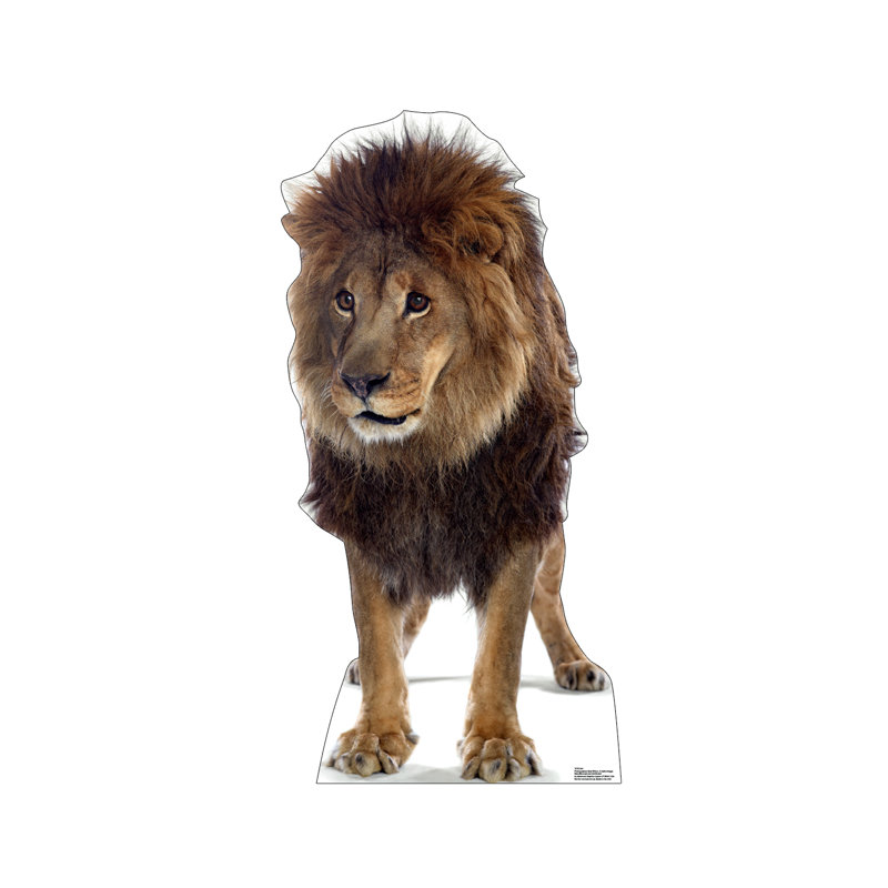 Life-Size Brown Lion Cardboard Standup