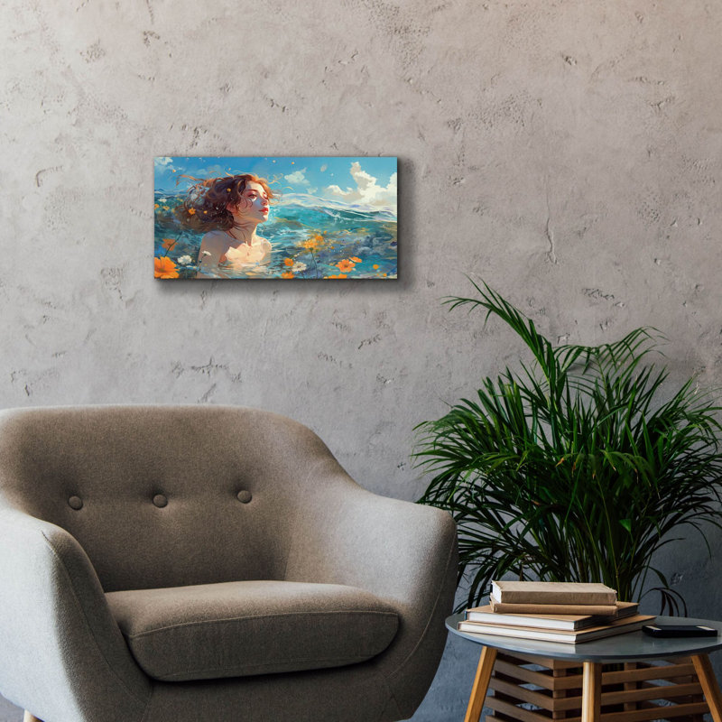 «Summer Bliss» par Cameron Gray, art mural sur toile, H 12 po x l 24 po x P 0,75 po