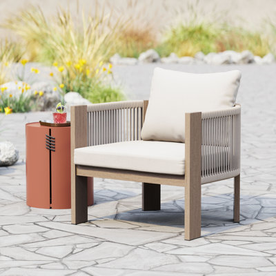 Chaise de patio avec coussins Leota