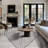 Modern Cream And Black Geometric Area Rug-1086025090