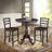 Classic Black 36-Inch Round Pedestal Bar Table with Space-Saving Design-1426585450