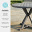 Table de patio en aluminium toutes saisons Martha Stewart Bedford-124405082