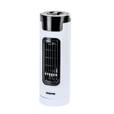 GEEPAS 30W Mini Tower Fan Portable Oscillating Cooling 3 Speeds With 7.5H Timer