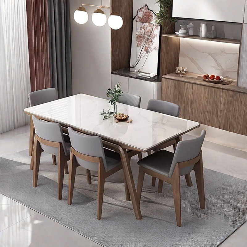 Table de salle à manger moderne, H 29,53 po x L 70,87 po x l 35,43 po