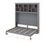 Grand lit escamotable avec tablettes et port USB