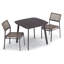 Eiland 36" Dining Set -Eiland 36" Square Dining Table -Carbon, 2 Eiland Side Chairs -Carbon w/ Mocha finish