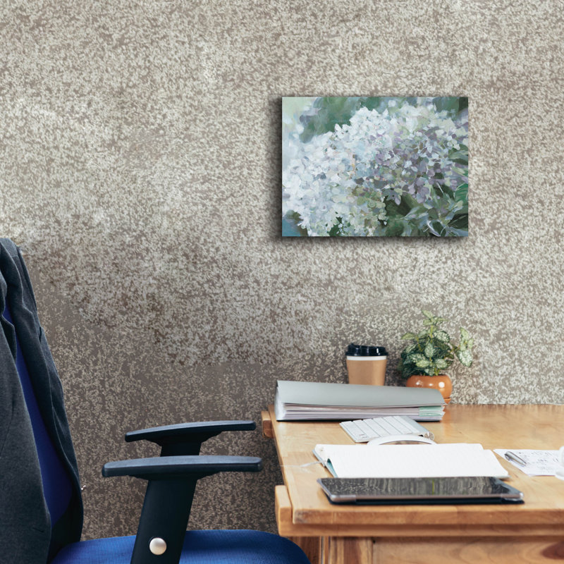 "Epile Graffiti" Subtle Shift Hydrangea "par Katrina Pete, art mural sur toile, H 12 po x l 16 po x P 0,75 po