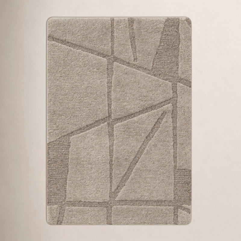 Lira Hand Tufted Wool Flurry Rug, Rectangle 2' x 3'