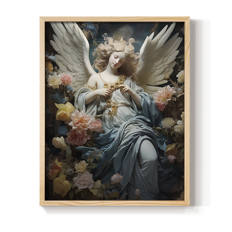 Religious Series CDXVII, reproduction encadrée - bois massif, H 11 po x l 9 po, Naturel