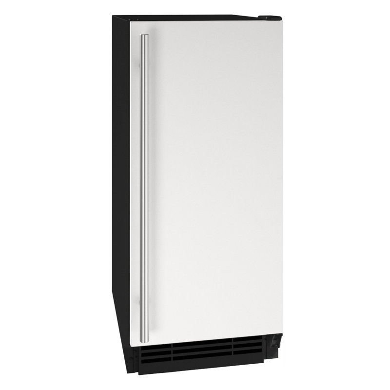 15" Clear Ice Machine, White Solid
