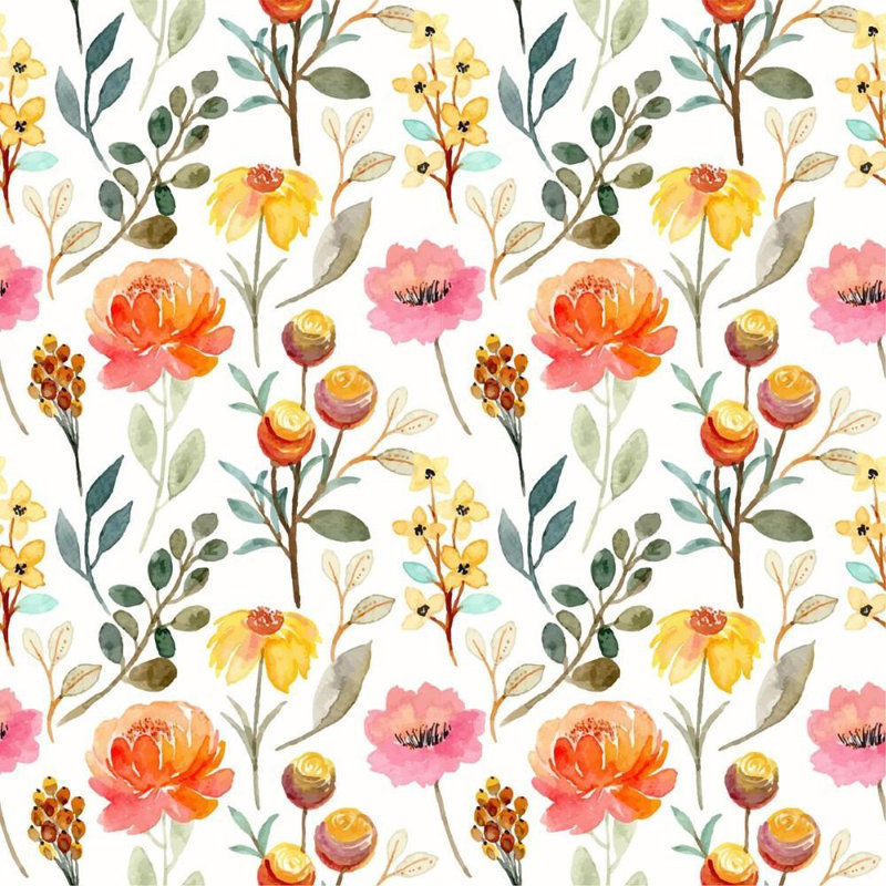 Floral Peel & Stick Wallpaper N011107