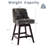 26'' PU Upholstered Swivel Bar Counter Stool With Solid Wood Frame(Set Of 2)-111923583