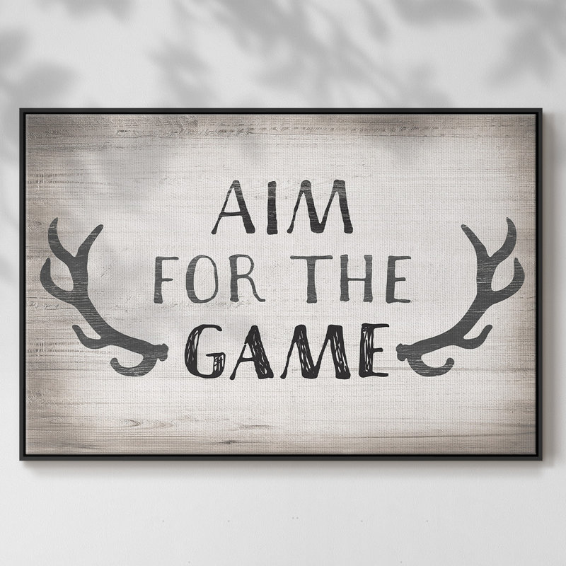 «Aim Game», reproduction sur toile, H 25 po x l 37 po x P 2 po, Noir