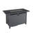 43” Smoked Glass Metal Rectangle Fire Pit-65319361