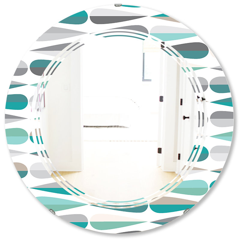 Miroir mural triple et moderne Triple C Abstract Drops III, 31,5 po x 31,5 po