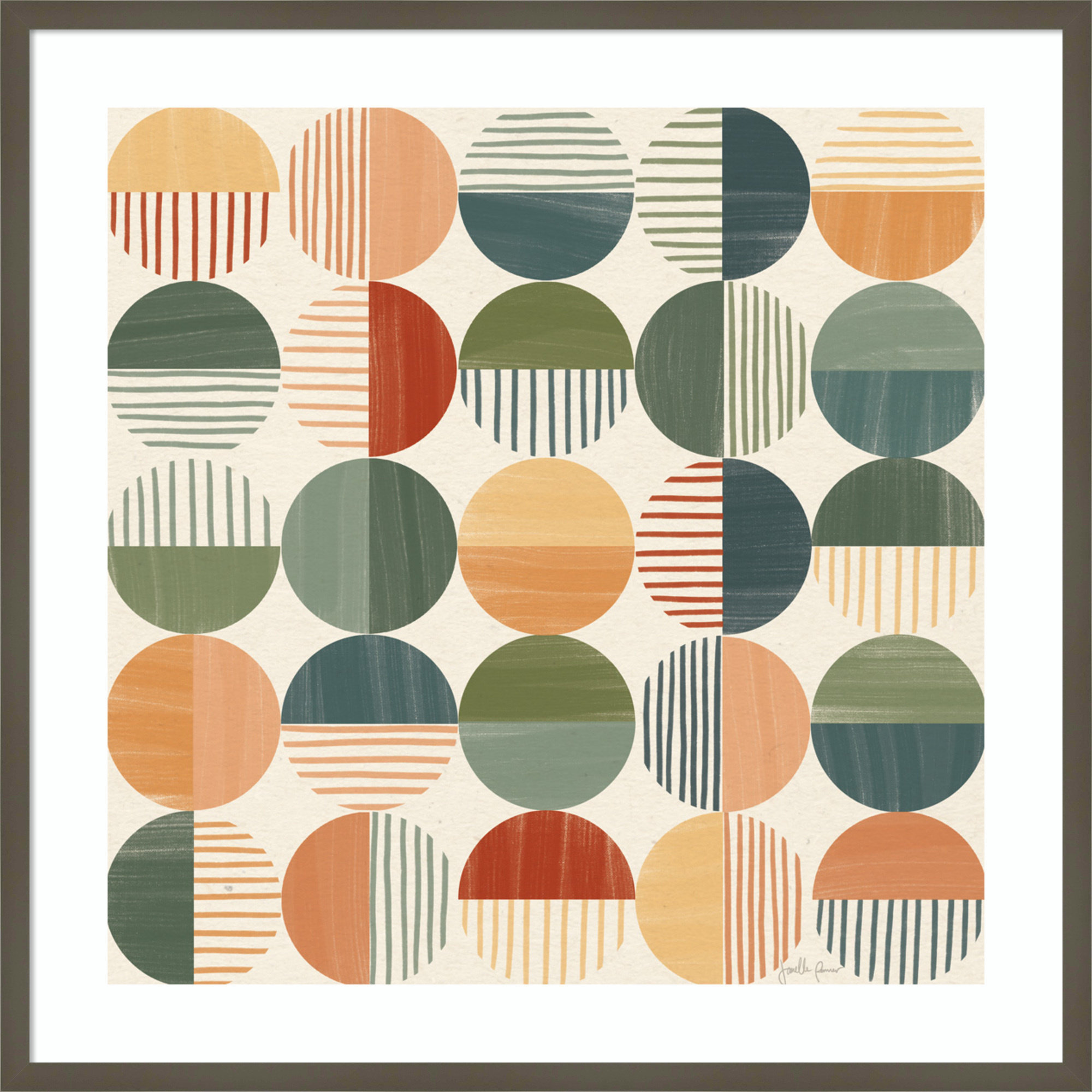 Born To Roam Pattern II, 33" H x 33" W x 1" D, Gray
