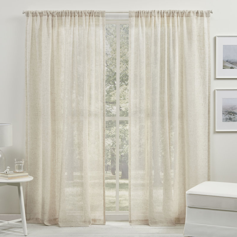 Panneau de rideau diaphane avec passe-tringle Lauren Ralph Lauren, l 54" x L 84"