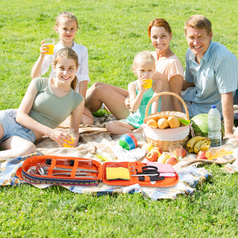 19Pcs Camping Cooking Utensil Kit with Storage Bag