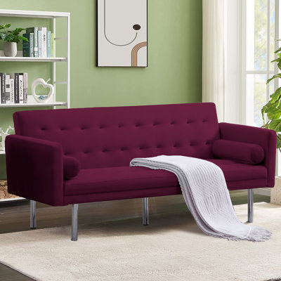 Hollilouise 68.5'' Velvet Convertible Sofa
