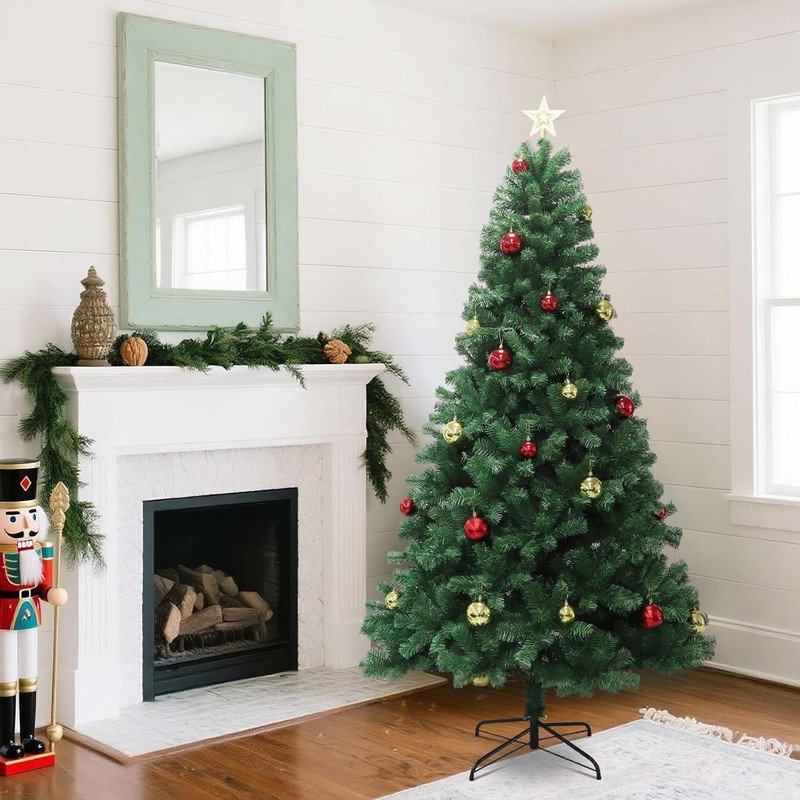 Lighted Artificial Christmas Tree, 170cm H