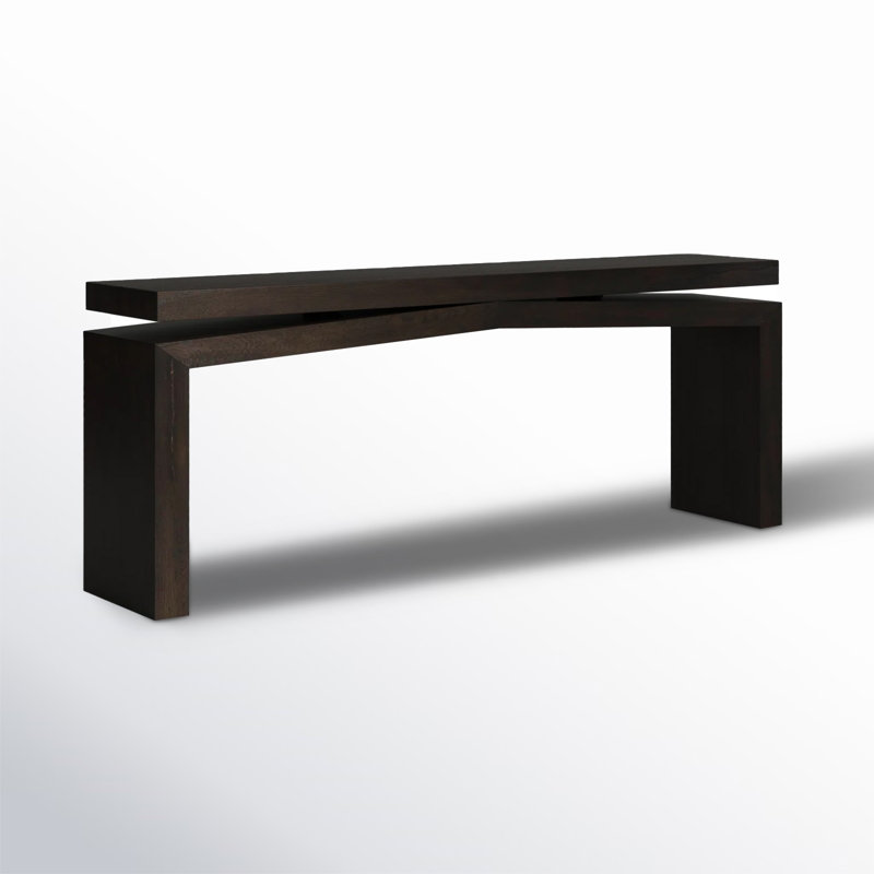 Matthes Solid Wood Console Table, Smoked Black, 30.75" H x 78.75" W x 15" D