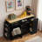 Multi-Functional Storage Sideboard With Sliding Door, Trash Can Compartment, And 3-Tier Spice Rack For Kitchen And Dining Room-1709000827