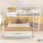 Twin Over Full L-Shaped Metal Bunk Bed With Slats-430279853
