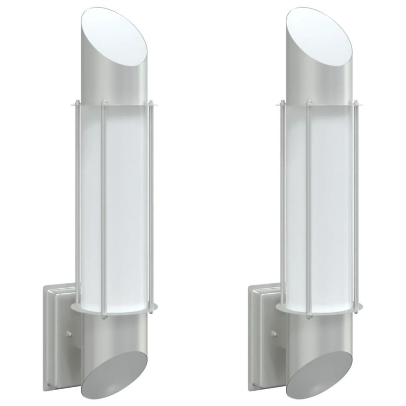 Plug-in 1 Light Outdoor Wall Light, Silver