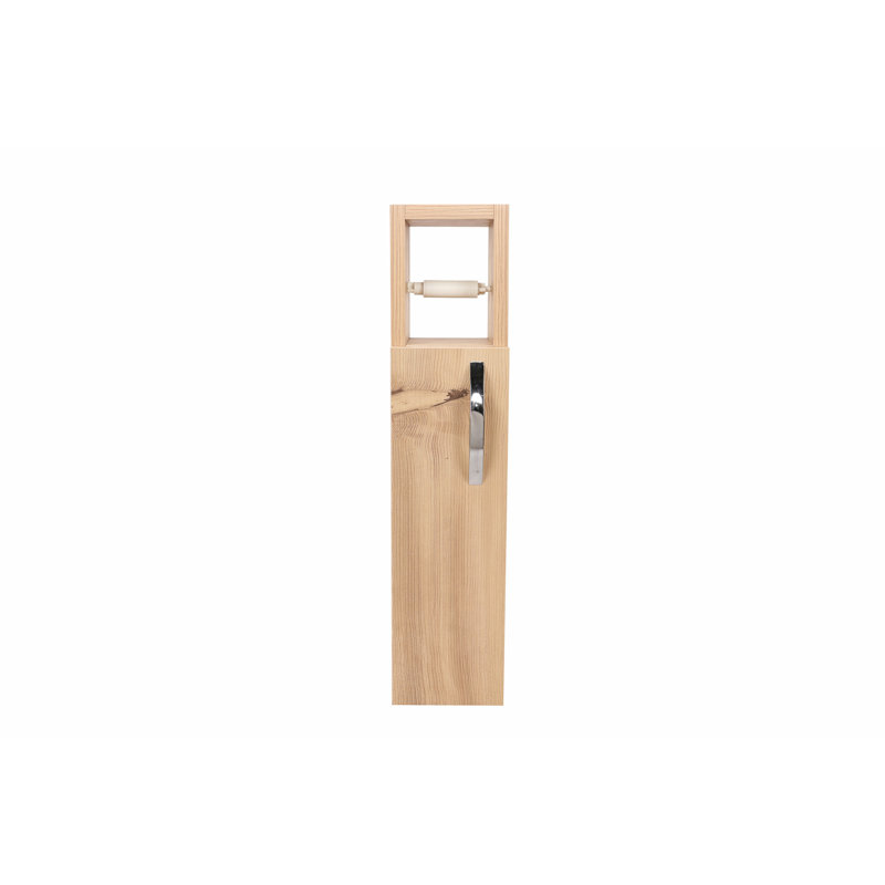 Armoire de salle de bain en chêne rustique 25,6 po x 5,9 po x 25,6 po | 100% panneau de particules enduit de mélamine, épaisseur: 0,7 pouce | Plusieurs tablettes, conception à fixation murale | Solution de rangement élégante pour les salles de bain modernes
