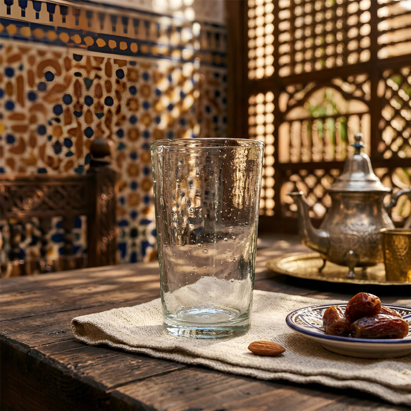 Nicola Spring - 12pc Meknes Hand-Blown Recycled Glassware Set - 325ml & 215ml, Transparent
