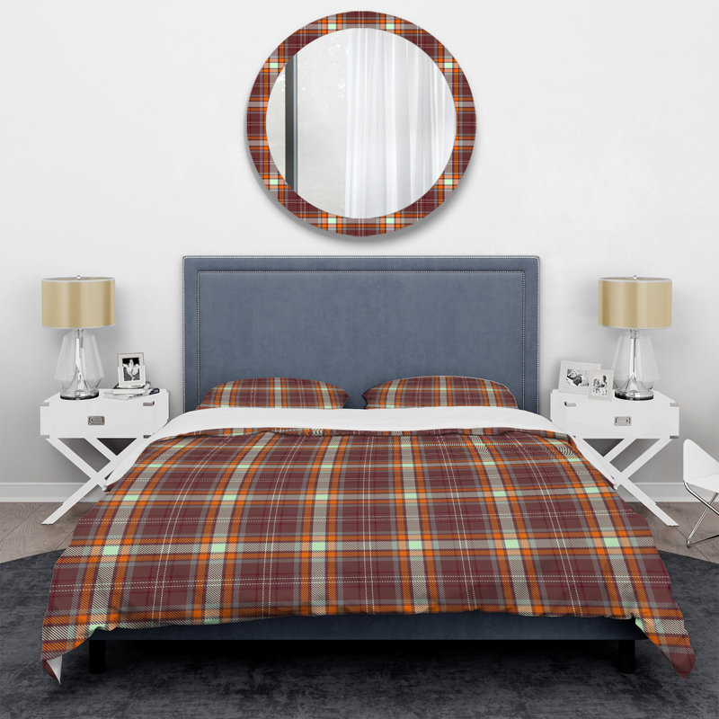 Ensemble de housse de couette en microfibre brun / beige 3 pièces, Housse de couette pour très grand lit et 2 très
