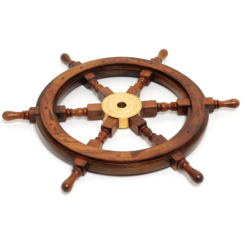 Sculpture de roue de bateau Wilmington, H 2 po x l 36 po x P 36 po